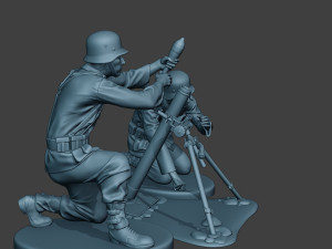 german soldiers ww2 granatwerfer g5 3D Print Model