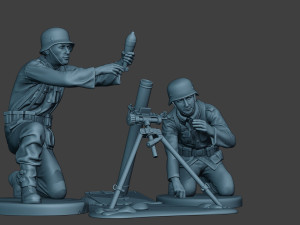 german soldiers ww2 granatwerfer g5 3D Print Model