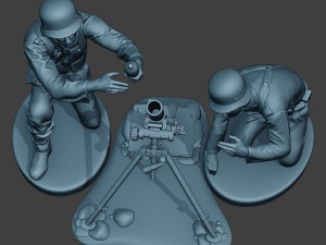 german soldiers ww2 granatwerfer g5 3D Print Model