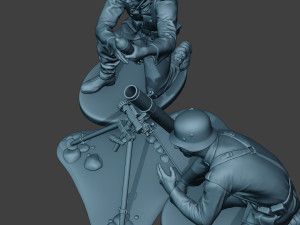 german soldiers ww2 granatwerfer g5 3D Print Model