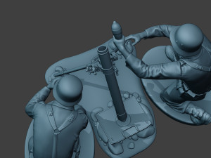 german soldiers ww2 granatwerfer g5 3D Print Model