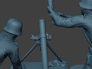 german soldiers ww2 granatwerfer g5 3D Print Model