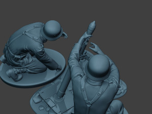 german soldiers ww2 granatwerfer g5 3D Print Model