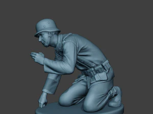 german soldiers ww2 granatwerfer g5 3D Print Model