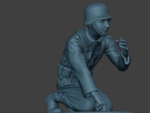 german soldiers ww2 granatwerfer g5 3D Print Model