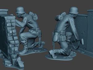 german soldiers ww2 g5 pack1 3D Print Model