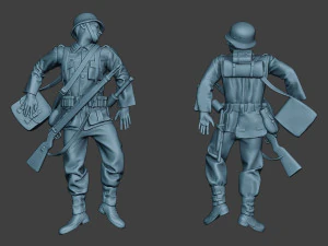 soldado alem&aacute;n ww2 mat&oacute; a g6 Modelo de impresión 3D