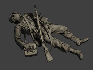 german soldier ww2 killed g6 3D Print Model