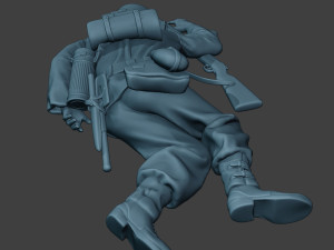 german soldier ww2 killed2 g6 Model do druku 3D