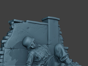 german soldier ww2 killed3 g6 3D-printmodel