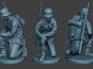 german soldier ww2 praying g6 Modelo de impresión 3D