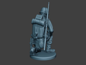 german soldier ww2 praying g6 3D 프린트 모델