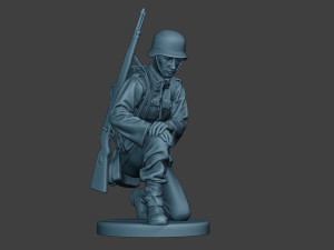 german soldier ww2 praying g6 3D 프린트 모델