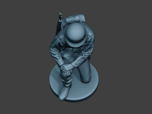 german soldier ww2 praying g6 3D 프린트 모델