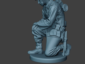 german soldier ww2 praying g6 3D 프린트 모델