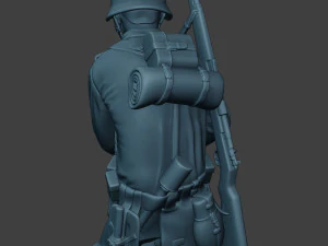 german soldier ww2 praying g6 3D Print Model