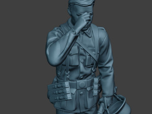 german soldier ww2 crying g6 3Dプリントモデル
