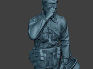 german soldier ww2 crying g6 3D Print Model