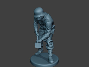 german soldier ww2 digging g6 Modello di stampa 3D
