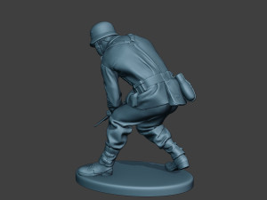 german soldier ww2 digging g6 Modello di stampa 3D