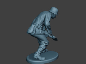 german soldier ww2 digging g6 Modello di stampa 3D