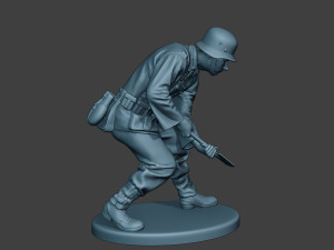 german soldier ww2 digging g6 Modello di stampa 3D
