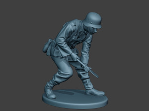 german soldier ww2 digging g6 Modello di stampa 3D