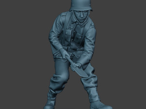 german soldier ww2 digging g6 Modello di stampa 3D