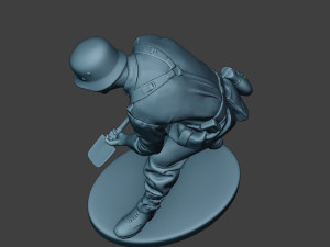 german soldier ww2 digging g6 Modello di stampa 3D