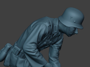german soldier ww2 digging g6 Modello di stampa 3D