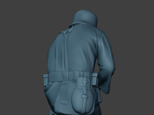 german soldier ww2 digging g6 Modello di stampa 3D