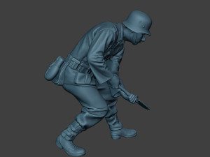 german soldier ww2 digging g6 Modello di stampa 3D