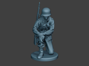 german soldier ww2 praying g6 3D प्रिंट मॉडल