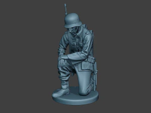 german soldier ww2 praying g6 3D Print Model
