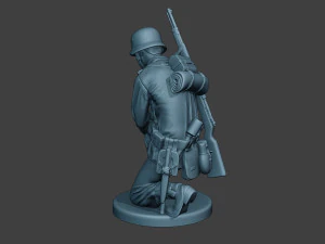 german soldier ww2 praying g6 3D Print Model