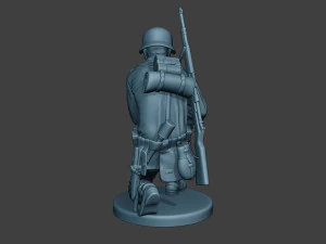 german soldier ww2 praying g6 3D Print Model
