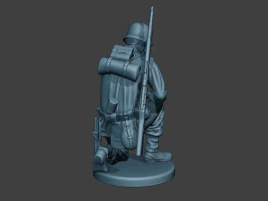 german soldier ww2 praying g6 3D Print Model