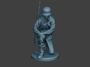 german soldier ww2 praying g6 3D Print Model
