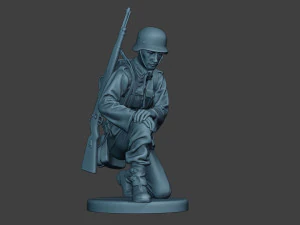 german soldier ww2 praying g6 3D Print Model
