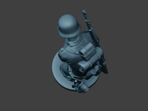 german soldier ww2 praying g6 3D Print Model