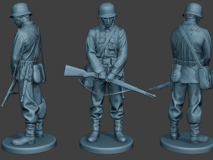 german soldier ww2 praying2 g6 Modello di stampa 3D