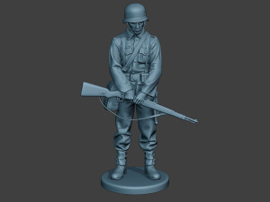 german soldier ww2 praying2 g6 Modèles 3D en vedette