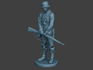 german soldier ww2 praying2 g6 Modèles 3D en vedette