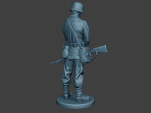german soldier ww2 praying2 g6 Modèles 3D en vedette