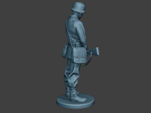 german soldier ww2 praying2 g6 Modèles 3D en vedette