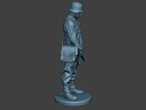 german soldier ww2 praying2 g6 Modèles 3D en vedette
