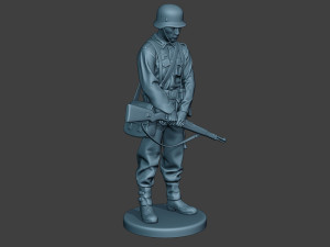 german soldier ww2 praying2 g6 Modèles 3D en vedette