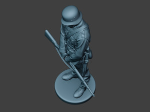 german soldier ww2 praying2 g6 Modèles 3D en vedette