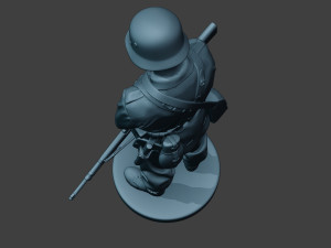 german soldier ww2 praying2 g6 Modèles 3D en vedette
