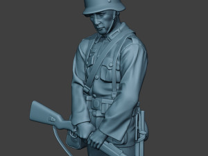 german soldier ww2 praying2 g6 Modèles 3D en vedette